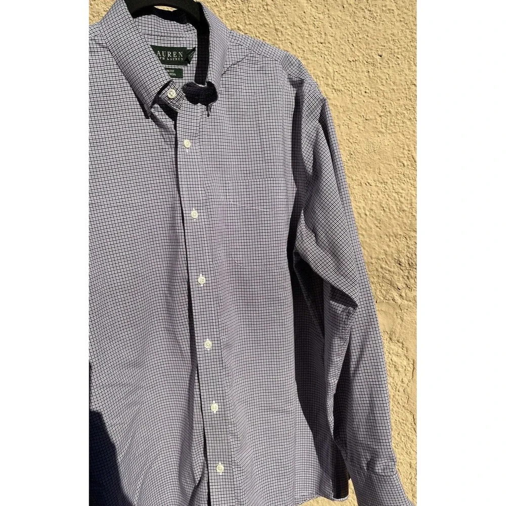 Men's Polo Ralph Lauren Button-Down Shirt Multicolor Striped 16 1/2 Cotton Prep